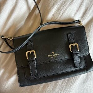 Kate Spade Black Crossbody Bag with Gold Accents